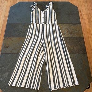 NWOT Rewind Stripped Jumpsuit - Size Small